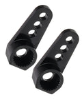 25T 6mm Aluminum Servo Horn For TRX-4M 1/18 RC Crawler High Torque Micro Servo Steering Arm Upgrade CNC Machined 6061-T6 Aluminum Fits Stock Servo 2 Pack, black pair
