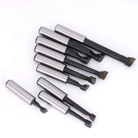 Three Eighths Inch Boring Bar Set Nine Piece HSS Boring Cutter Head Kit For CNC Milling And Lathe Work with carbide tips