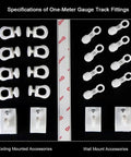 DIY Friendly Self Adhesive Curtain Track Ceiling Or Wall Mount No Drill No Damage Hanger System Easy Install Rails accessories