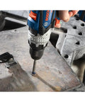 Natural Stone Tile Drill Set Four Piece With Multigrind Head For Faster Drilling In Hard Materials in action on stone