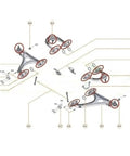 Replacement Control Bushing Kit For 720S GT Front Upper And Lower Arm Bushings Plus Ball Joint 22BA133GP illustrated schematic diagram