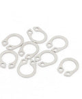 Beefy External Circlip Retaining Rings for Shafts 8mm 10 Pack Stainless Steel 304 Silver Tone Outer 10mm Inner 7.4mm Thickness 0.9mm 2mm Hole