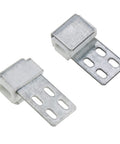 Tough As Nails 12 Pack 4 Hole S Curve Upholstery Spring Clips For Sofa Couch Frame Repair Rust Resistant Nickel Plated Furniture Hardware Quick Fix Essentials, showing two clips with four screw slots.