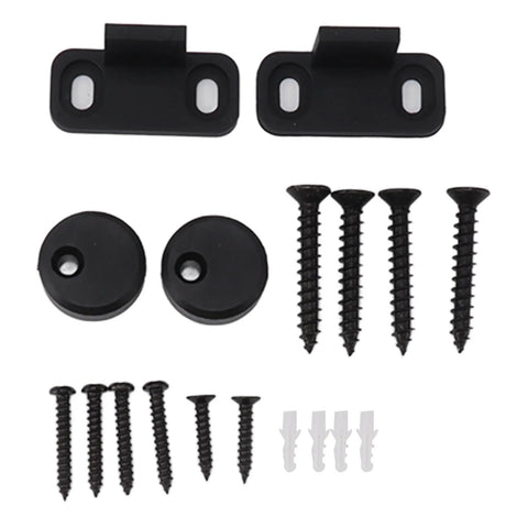 Hardware accessories from Quiet ABS Sliding Barn Door Hardware Kit For Double Doors With Bypass Track Flat Rail Low Ceiling Ready