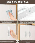 Step-by-step installation of Adhesive Cabinet Handles 5.83 Inch 2 Pack No Drill Installation For Kitchen Cabinets Bathroom Vanities Sliding Doors.