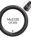 Two Pack 14x2.125 E-Bike Inner Tubes With Bent Valve Stem For 14 Inch Tires Compatible With Electric Bikes Scooters