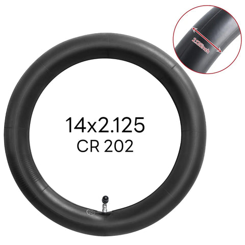 Two Pack 14x2.125 E-Bike Inner Tubes With Bent Valve Stem For 14 Inch Tires Compatible With Electric Bikes Scooters