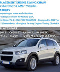 Chevy vehicle suitable for 2.4 Ecotec Timing Chain Kit With Tensioner And Guides For 2010 To 2015 Chevy Equinox GMC Terrain Buick Verano Pontiac Saab Saturn 2.0L 2.2L 2.4L Engine Replacement OEM 9 4201S 9 4201SX
