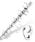 Three Eighths Inch Drive Metric Crowfoot Wrench Set 10 Piece 10 To 22 mm CRV Steel Flare Nut Design For Auto And Plumbing In Tight Spaces With Clip On Organizer Durable Chrome Vanadium Mirror Polished Finish Corrosion Resistant High Torque, 10-22 mm set