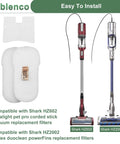 Replacement Vacuum Filter Kit For Shark Ultralight Pet Pro Corded Stick Vacuum showing HZ602 and HZ2002 compatibility