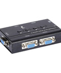 4 Port Vga Kvm Switch With Legacy Computer Keyboard And Mouse Console Cables For Seamless Manual Desktop Rotation High Res Video Output To Plug Into Any Rig And Swap Screens Like A Pro.
