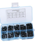 180 Piece Nylon Standoff Spacer Kit With Threaded Plastic Hex Spacers Anticorrosive And Durable For Electronics Projects And DIY Prototypes In A Compact Storage Box Ideal For Rapid Prototyping And Robotics Builds, black M3 standoffs in storage box