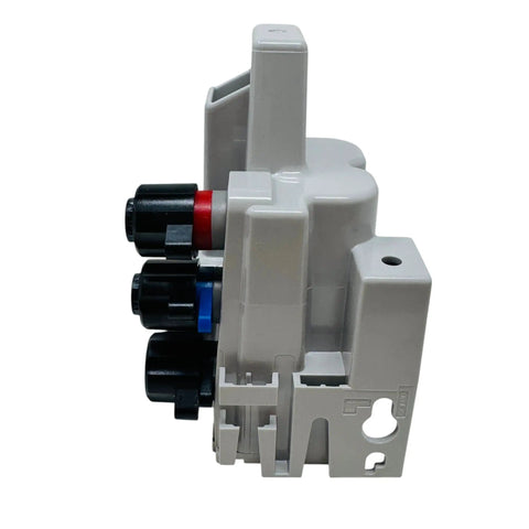 Side view of 100W+ Water Flow Meter ERT Communication Module ERW-1300-403 with built-in telemetry and connectors made in USA.