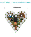 Totally Heart Shaped DIY LED Light Kit Set With Flashing LEDs Soldering Practice Project In Red Green White Three Color PCB Kit