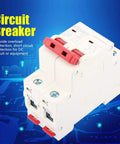 Two Pole Mini Circuit Breaker For DC 500V Systems, 63A Overcurrent Protection, Air Switch DIN Rail Mount, DZ47 63Z C63