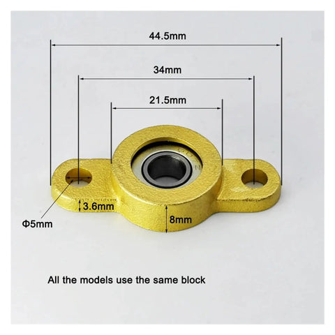 Four Pack Micro Pillow Block Bearings KFL05 10 Zinc Alloy Housing Steel Inserts Copper Pedestal For 5 10mm Bore Self Aligning High Load Bearing Wear Resistant Legit For Heavy Duty Projects Keeping Gear Running Smoothly, 5mm bore dimension