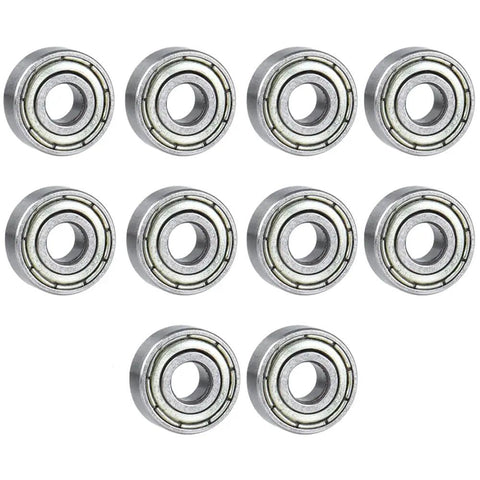 Router Bit Bearing Kit Top Mounted Bearings With Three Sixteenths Inch Inner Diameter And Three Eighths Inch Outer Diameter displayed
