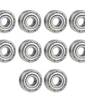 Top Mounted Router Bit Bearing Kit, 10 Pc Set for Router Bits, Inner Diameter 3/16 Inch, Outer Diameter 3/8 Inch, Replacement Bearings