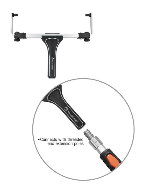 18 Inch Paint Roller Kit With Heavy Duty Frame, adjustable connection for threaded extension poles, pro grade durable design