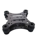 3K Carbon Fiber Anti Vibration Set plate for GoPro Hero and DJI Phantom quadcopters, showing carbon plate and rubber mounts