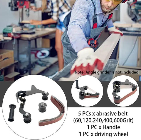 Belt Sander Adapter for Angle Grinder Turn Your Grinder Into a Quick Sanding Beast for Tubes and Pipes, US 5 By 8 By 11 Thread