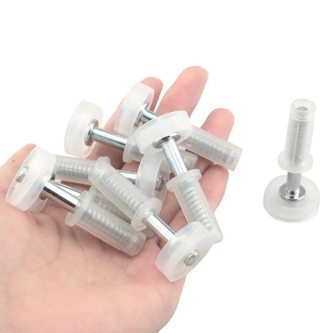 No Sweat Eight Piece Bifold Door Top Guide Roller Kit With Heavy Duty Stainless Steel Build For Slick Operation And Quick Room Divider Repair Upgrade, close up of roller wheels in hand.