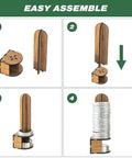 Step-by-step assembly instructions for Kick The Lid Shuffle With Premium Solid Wood Mason Jar Organizer, 2 Pack Canning Rack.
