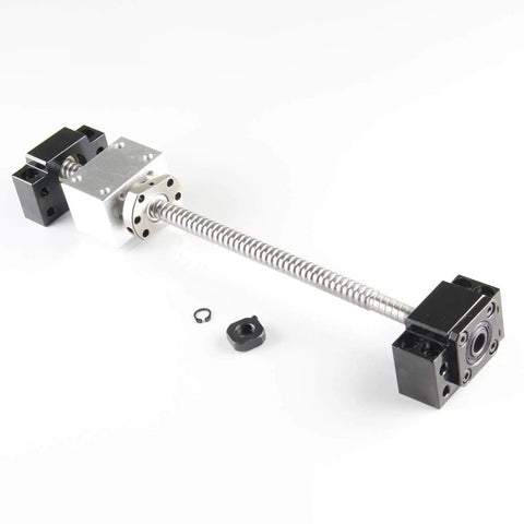 Ball Screw RM1204 With BK BF10 Flange And Housing, 12mm Diameter CNC Machine Part, length options 250mm to 1500mm