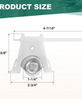 Four Pack Sliding Screen Door Roller Assembly with 1-1/4 Inch Concave Nylon Wheels dimensions diagram showing width and height.
