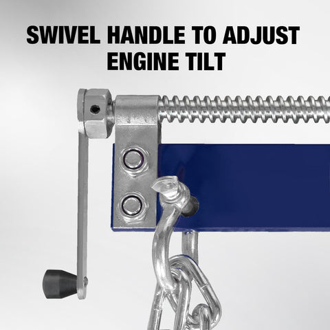 Beefy Steel Engine Leveler With Adjustable Handle, Three Position, Three Quarter Ton Capacity (1,500 Lb), Swivel Handle Detail