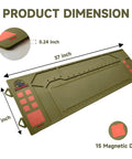 Heavy Duty Gun Cleaning Mat With Magnetic Pistol Pad And Tool Stand, Non Slip Work Surface For Safe Cleaning, Pro Grade Durable Polyester Mat For Firearm Maintenance, Keeps Parts And Tools Organized. 37 x 11.81 inch