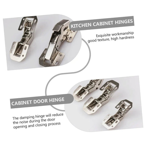 Soft Close 4 Inch Cabinet Door Hinges Set Of 4 Stainless Steel Self Closing Hardware For Cabinets Wardrobes And Furniture Doors