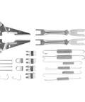 Rear Drum Brake Hardware Kit Universal Fit For Cars And Trucks With Steel Springs Pins And Retainers Easy Install Leak Free Operation Reliable Drum Brake Repair Kit For Workshop And Maintenance, assorted parts