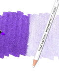 Two White Sketch Charcoal Pencils Set with purple and white gradient on paper, showing blending capabilities for artists.