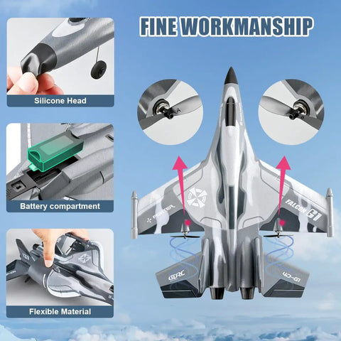 Diagram of F22 Stealth RC Plane Raptor Remote Control Aircraft With 3 Channel Stunt Modes Xpilot Stabilization features