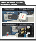 Tapping Machine Oil Spraying Wiring Guide Diagram for 1200W Electric Tapping Machine For M4 To M24 Holes Auto Oiling.