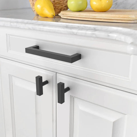 Matte Black Stainless Steel Cabinet Pulls 25 Pack Five Inch 128mm Durable Rust Resistant Finish Dope Sleek Modern Hardware
