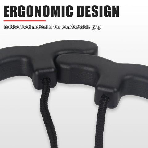 Crossbow Cocking Rope Device With Double Handle, Heavy Duty Drawstring Booster showing ergonomic design and durable nylon rope