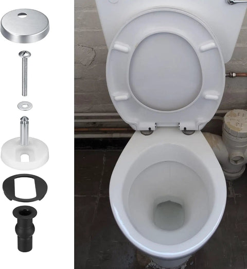 Two Pack Toilet Seat Hinge Replacement Kit With Top Fix Nuts And Quick Release Hinges For Back To Wall Fittings Easy Install