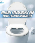 Round Bidet Toilet Seat With Adjustable Self Cleaning Nozzles, Easy Attachment Kit T Adapter And Bottle, Non Electric Bidet Seat