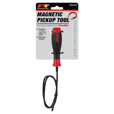 W83192 Flexible Long Neck Magnetic Pickup Tool With 4mm Magnetic Head And 1.5 Lb Capacity For Grabbing Nuts Bolts And Small Metal Parts From Tight Confined Spaces