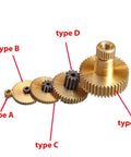 Copper gears set for RC models, including 0.35 Module 43 Tooth Copper Gear Shaft M3 Internal Screw Gearbox for precision and smooth performance.