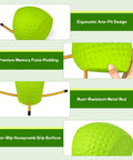 Golf Swing Trainer For Posture And Arm Position Correction On Green detailed with memory foam, ergonomic design, and metal rods.