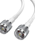 Ultra Low Loss 100ft 5D-FB Coax Cable N Male To N Male For Antenna, Cell Booster, Ham Radio, Repeater And Splitter, Double Shielded 50 Ohm RF Extension Cord For Long Runs No BS.