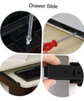 Heavy Duty Keyboard Slide Rail Bearing Drawer Track For Under Desk Storage All Metal Ball Bearing Sliders installation view
