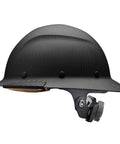Dax Fifty 50 Carbon Fiber Full Brim Hard Hat with Dual Tone Shell for Premium Protection, 6 Point Suspension, Matte Black