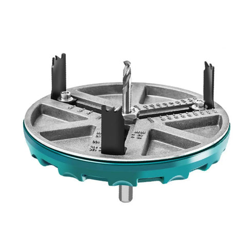 Adjustable Hole Saw Kit For Woodworking Pros: 12 High Performance Blades Cut Smooth 1.8 To 5 Inch Rounds Fast With Aluminum Alloy Durability, adjustable hole saw