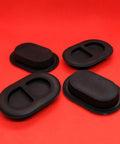 Floor Pan Drain Plug Kit For Jeep Wrangler JK JL 2014 To 2025 And Gladiator JT 2020 To 2025 4 Piece Set on red background