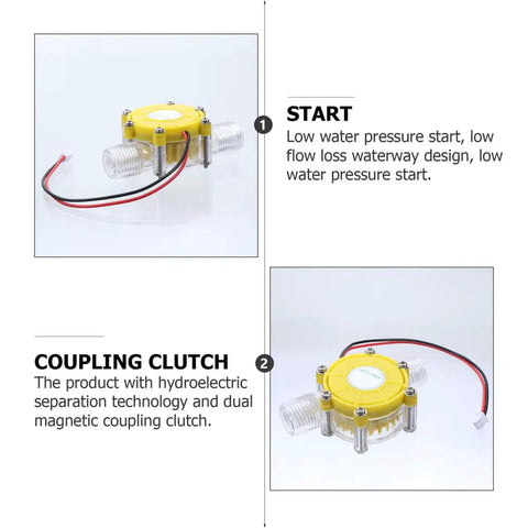 12V Micro Hydroelectric Water Turbine Generator With Adjustable Nozzle Portable Creek And Stream Power Source For Charging 12V Batteries