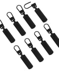 8 Pack Black Zipper Pull Replacements For Jackets And Coats Bags And Luggage Easy Install Zipper Sliders Detachable Pull Tabs